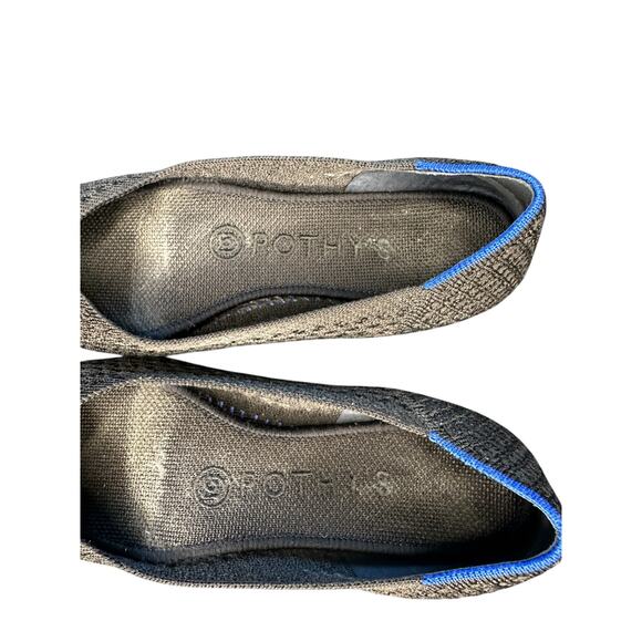Rothy's Black Basic Honeycomb Washable The Point Slip On Flats Shoe Size 7 - Picture 6 of 9